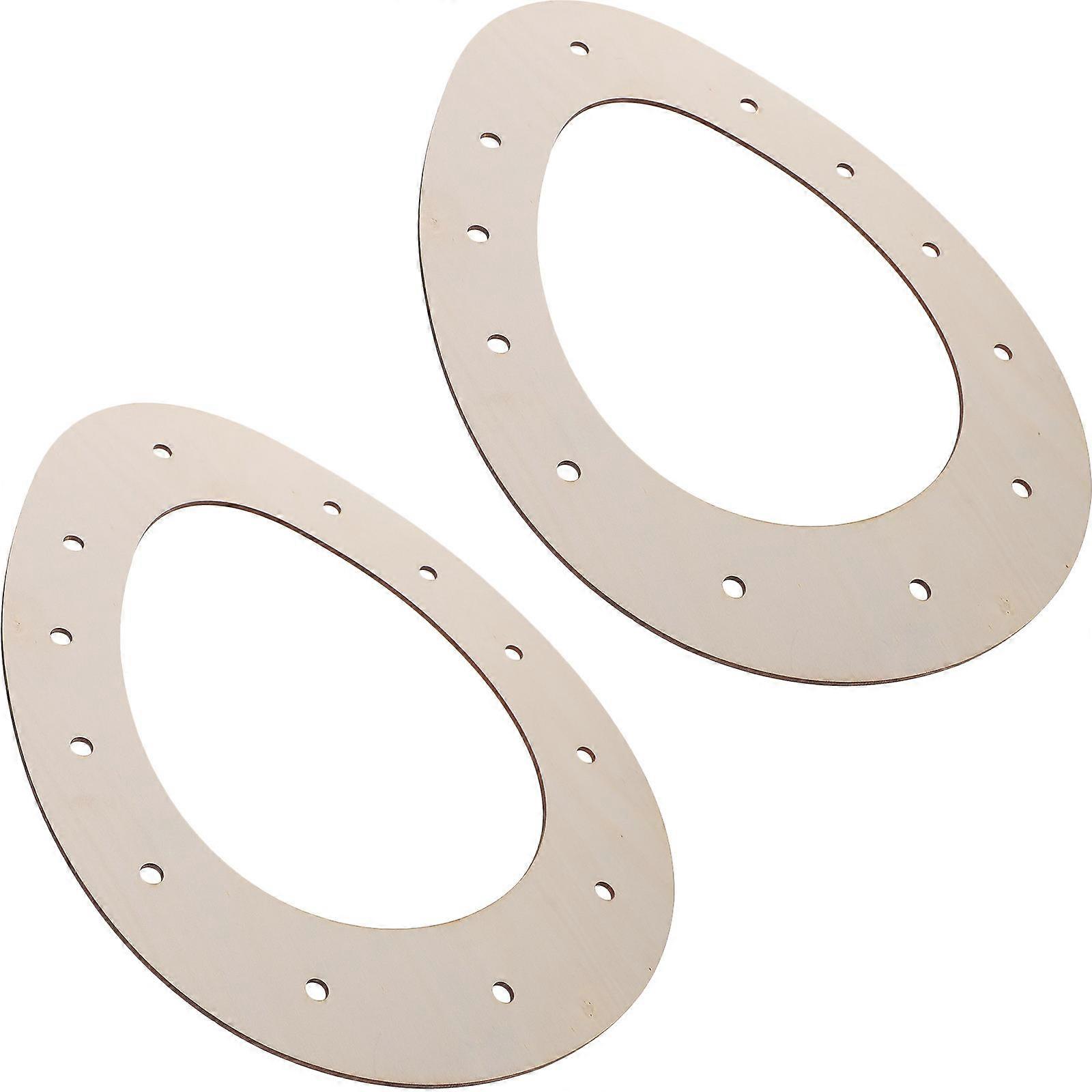 Wood Wreath Frames Egg Shaped for DIY 2Pcs Easter Holiday Wreath Forms