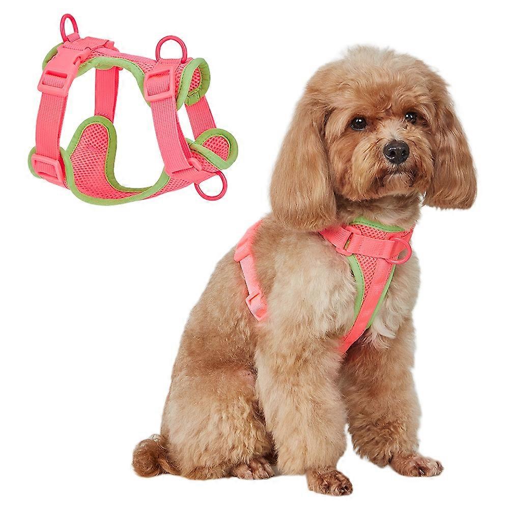 Size M Summer Breathable Mesh Dog Cat Harness Adjustable Soft Pet Harness