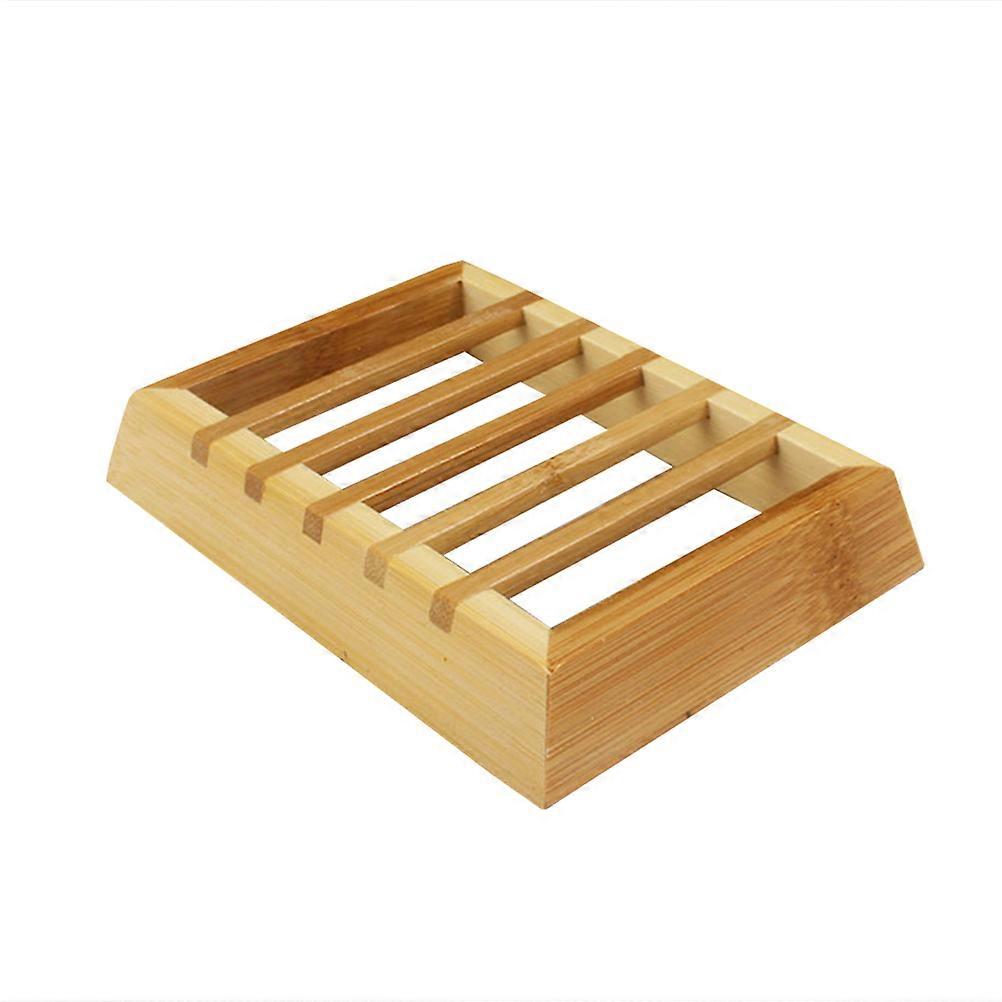 Bamboo Soap Box Storage Rack Handmade Soap Drying Simple Beautiful Outlook 12 x 8.6 x 2.4cm 1Pcs