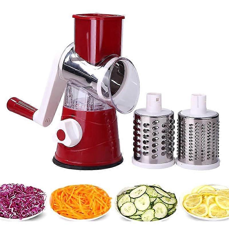 Rotating Cheese Grater Hand Crank Drum Vegetable Cutter Manual Potato Slicer Chopper for Cheese Vegetables Garlic Nuts