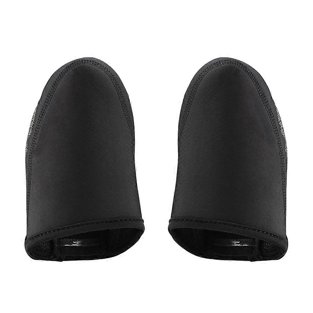 Windproof Cycling Accessory Shoes Cover for Bikers Warm Black Size L 1 Pair