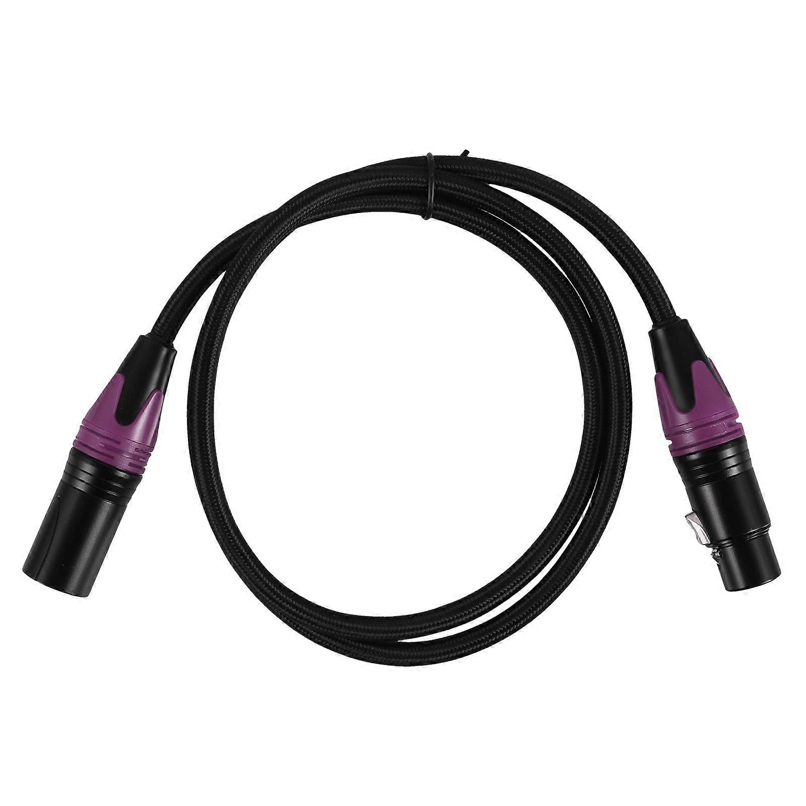 Xlr Cable Braided Xlr Cable for Microphone Audio Equipment Live Sound Purple 1Pack