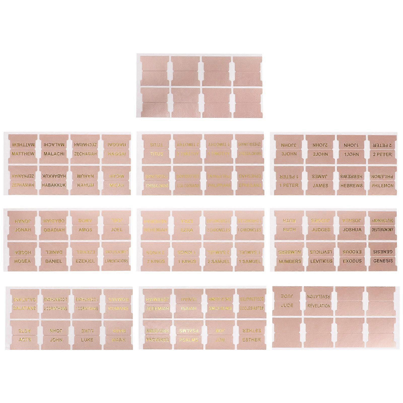 1 Set Bible Index Tabs Bible Book Tabs Decorative Book Tabs Portable Leather Bible Tabs for Studying