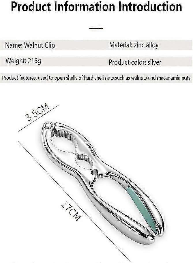 Heavy-Duty Nutcracker - Metal with Non-slip Handle for Nuts and Seafood