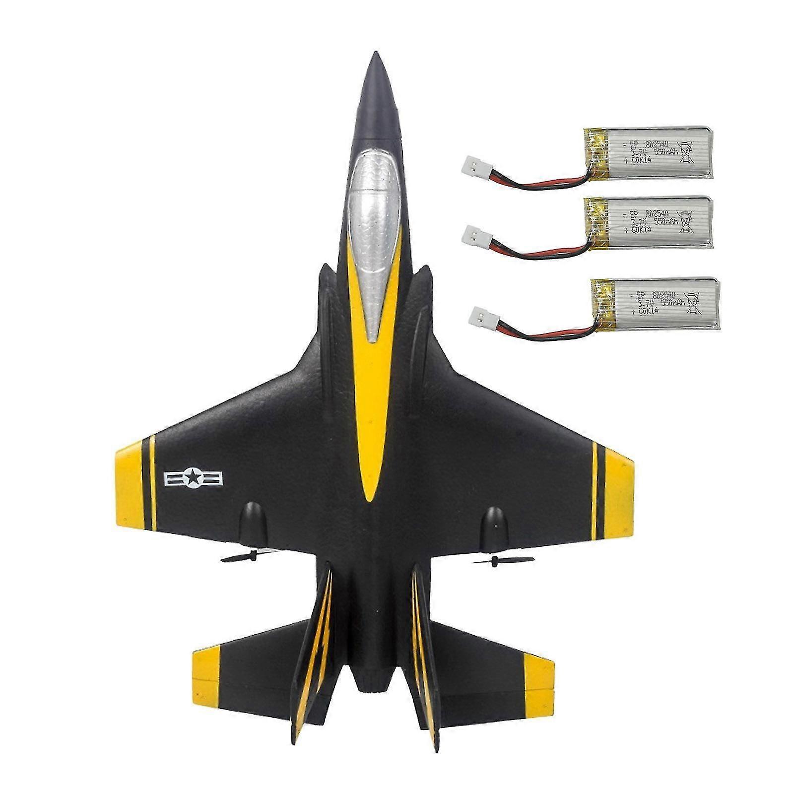 4 Channel Remote Control Airplane Aircraft 4-CH yellow 3 battery