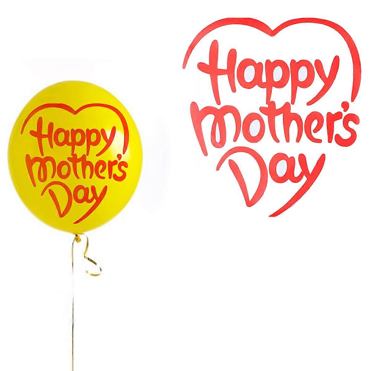 Mothers Day Stickers Balloon Decorations No Residue Heart Pattern 29.5 X 29.5Cm 1Pcs