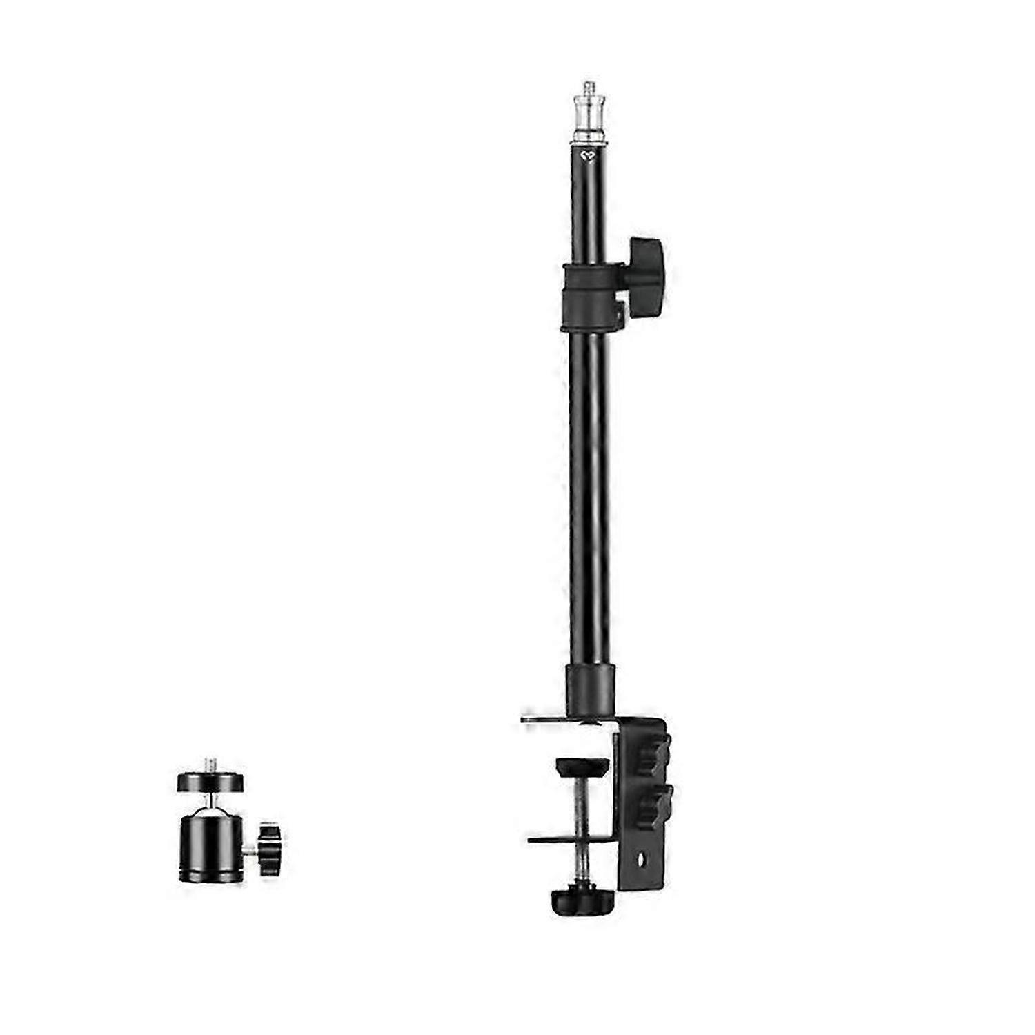 C Tripod Clamp Desk Mount Light Stand with 1/4In Ball Head Table Fixture Adjustable Camera Tabletop
