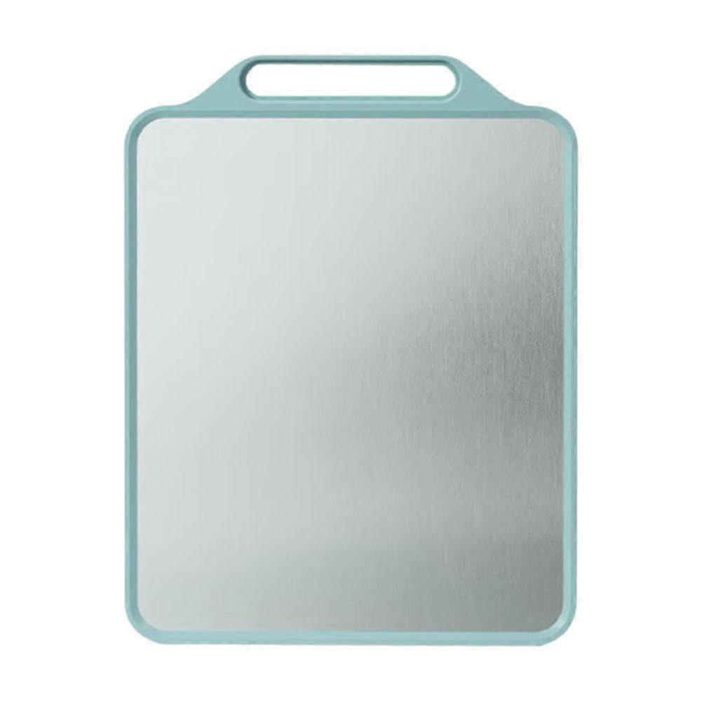 Double-Sided Cutting Board With Stainless Steel Surface, PP Straw Included, Meat, Vegetables and Fruit Prep