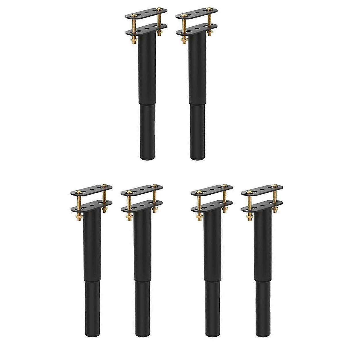 6PCS (7-13.5Inch) Adjustable Metal Bed Frame Support Legs, Bed Frame Center Slats Heavy Support Leg