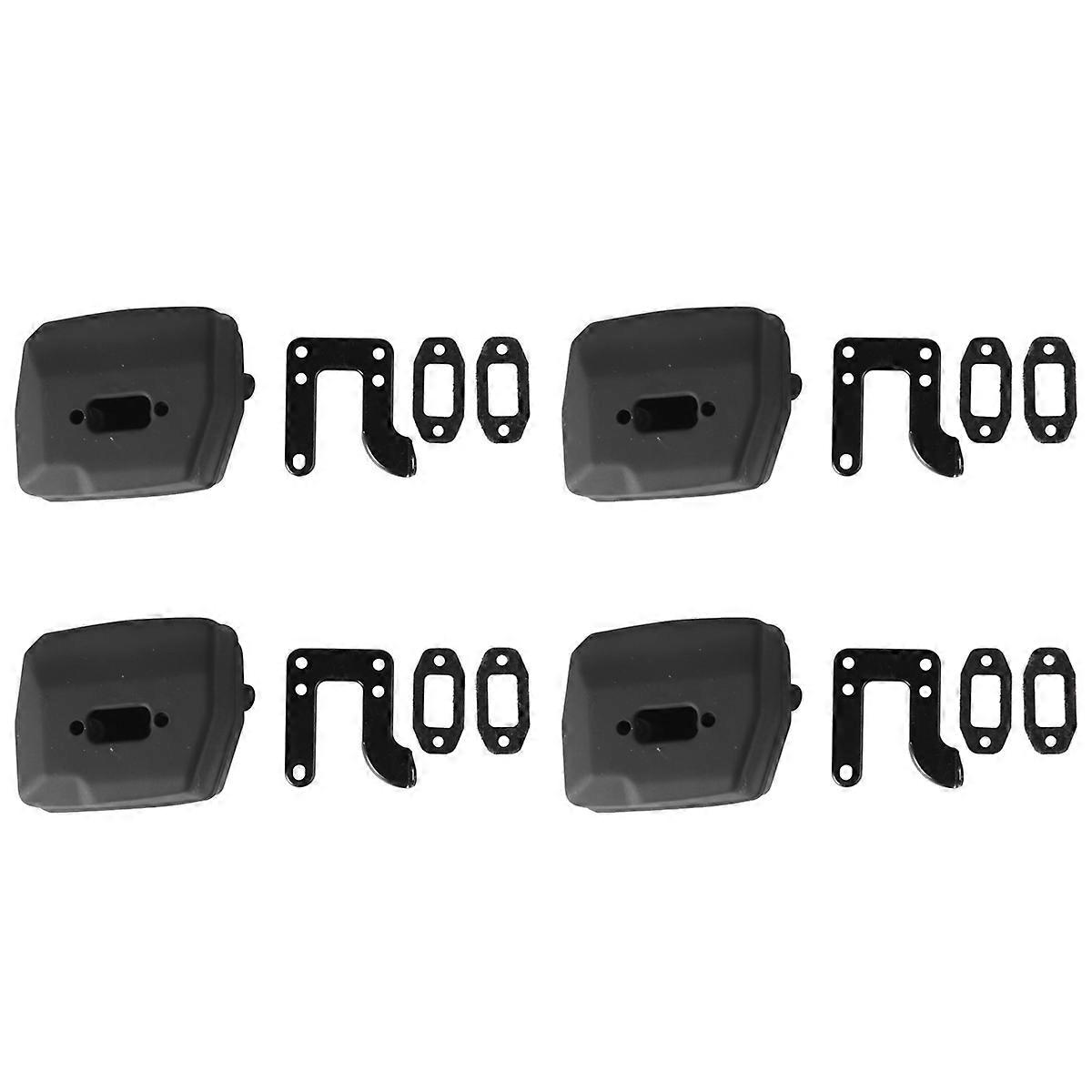 4X Chainsaw Exhaust Muffler with Support Gasket Plate for 61 66 162 266 268 272 Chainsaws 503476901