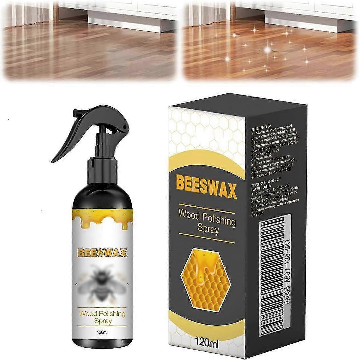 Natural Micro-Molecularized Beeswax Spray, Beeswax Care Spray & Restorer for Wood & Furniture, Used to Care For Wood, Leather and Furniture Polish