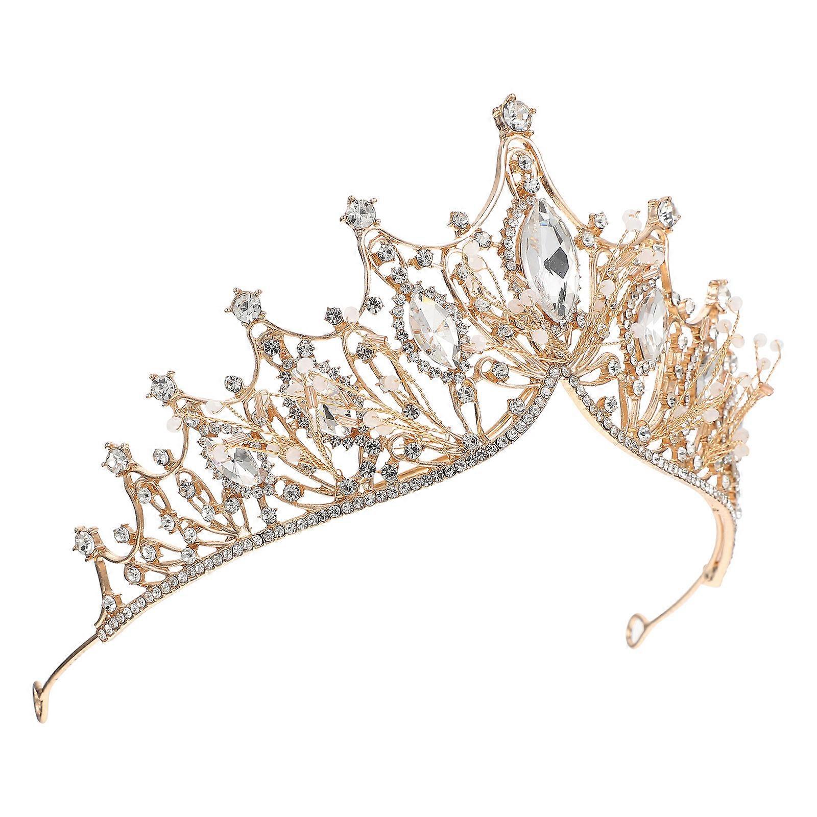 Elegant Rhinestone Crown Headband for Bridal Weddings, Parties, Photography & Special Occasions – Luxurious Design with Understated Charm