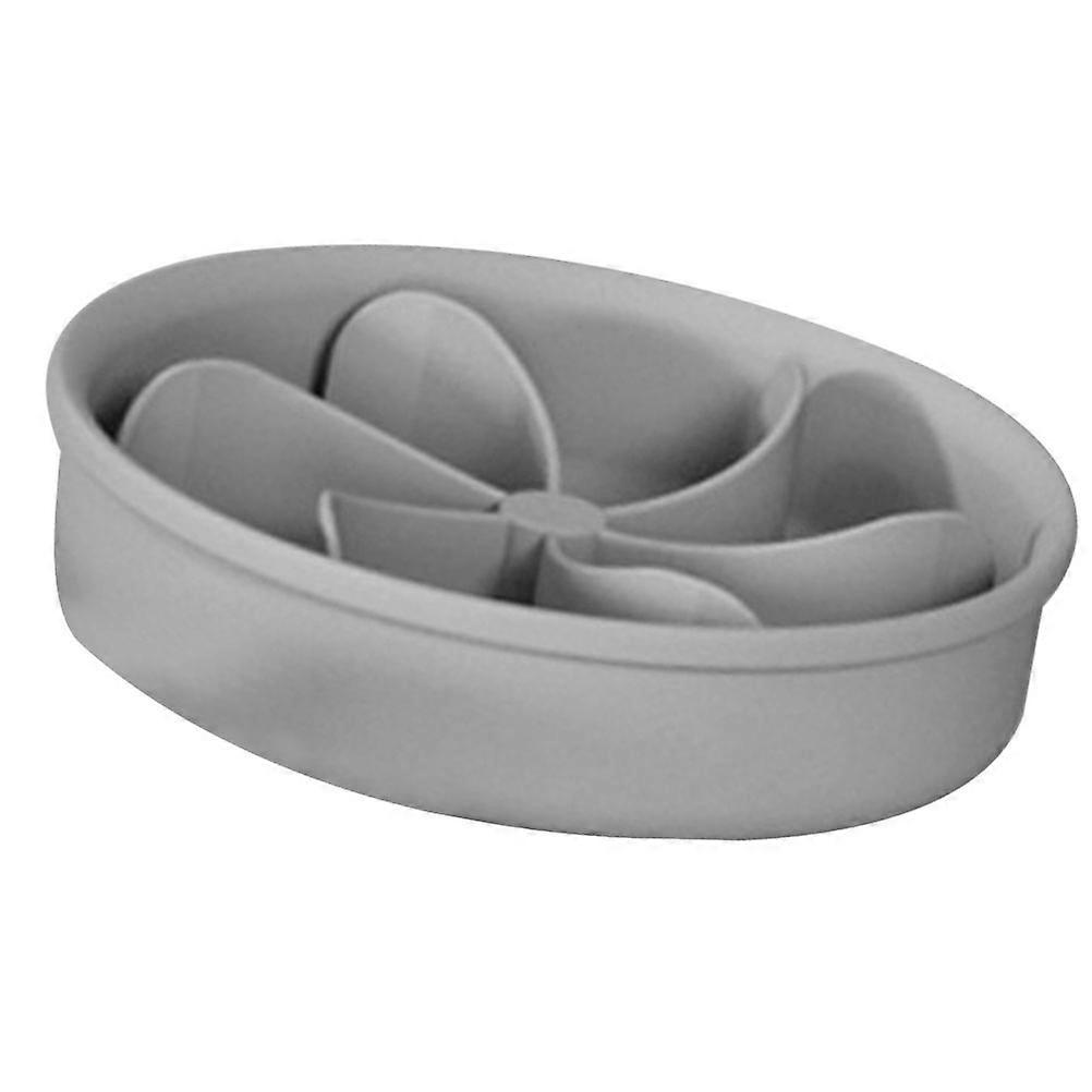 Silicone Dog Food Bowl Slow Feeding Time Prevent Grey 1Set