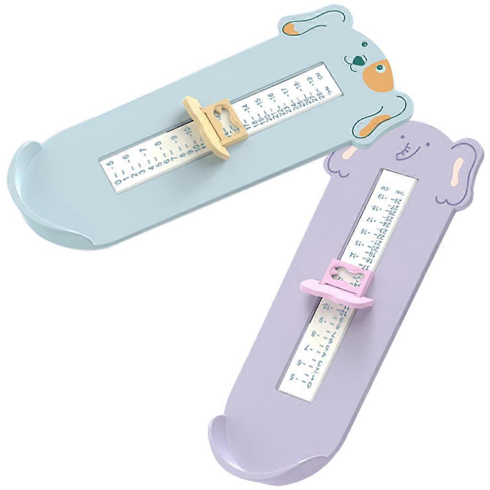 Shoes Size Measurement Tool Foot Measurement Gauge For Kids Cute Appearance Recording Foot Growth 2Pcs