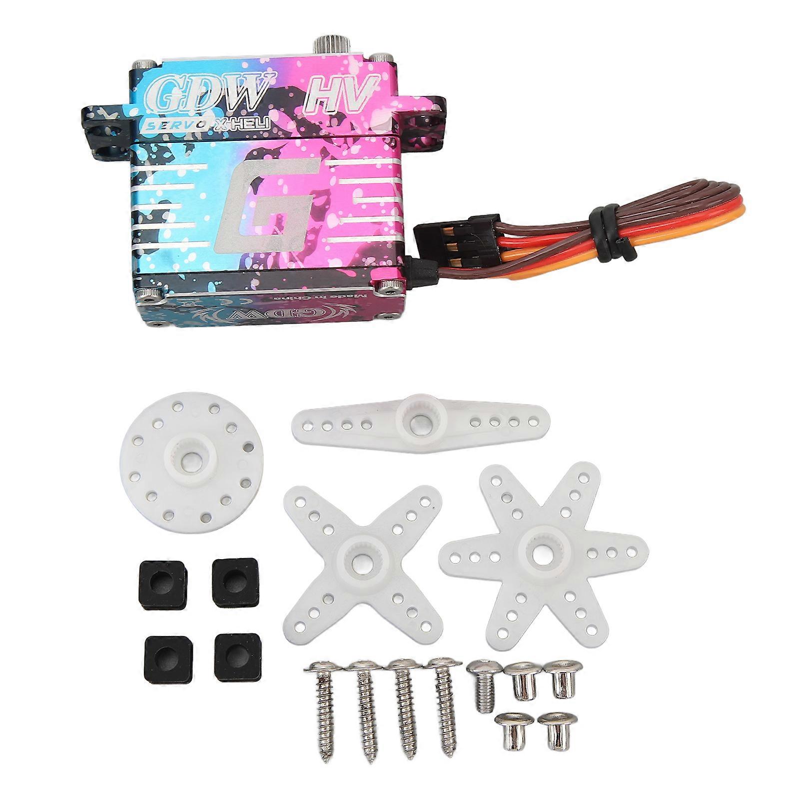 25KG Digital Steering Servo with Arms Full Metal Low Noise Light Weight Powerful RC Servo for RC Helicopter Robot