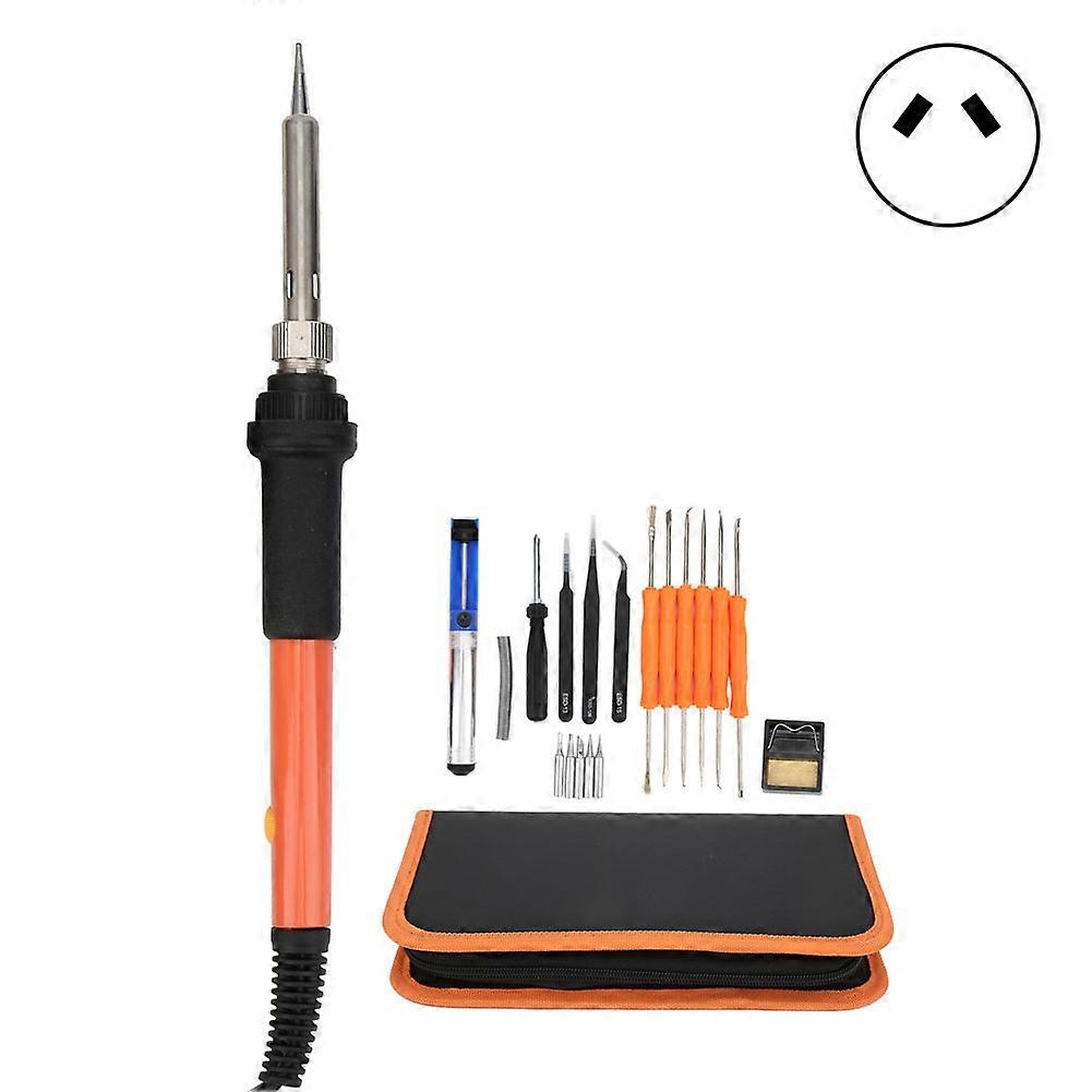 20Pcs Temperature Adjustable Electric Soldering Iron Set without Switch, Welding Tools with AC220V AU Plug