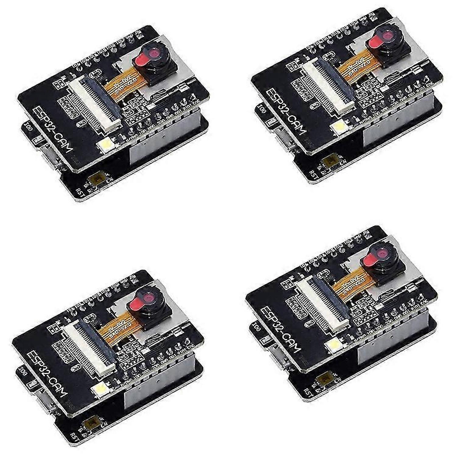 4-Pack ESP32-CAM WiFi Bluetooth Board ESP32-CAM-MB Micro-USB to Serial Port CH340G with OV2640 2MP C