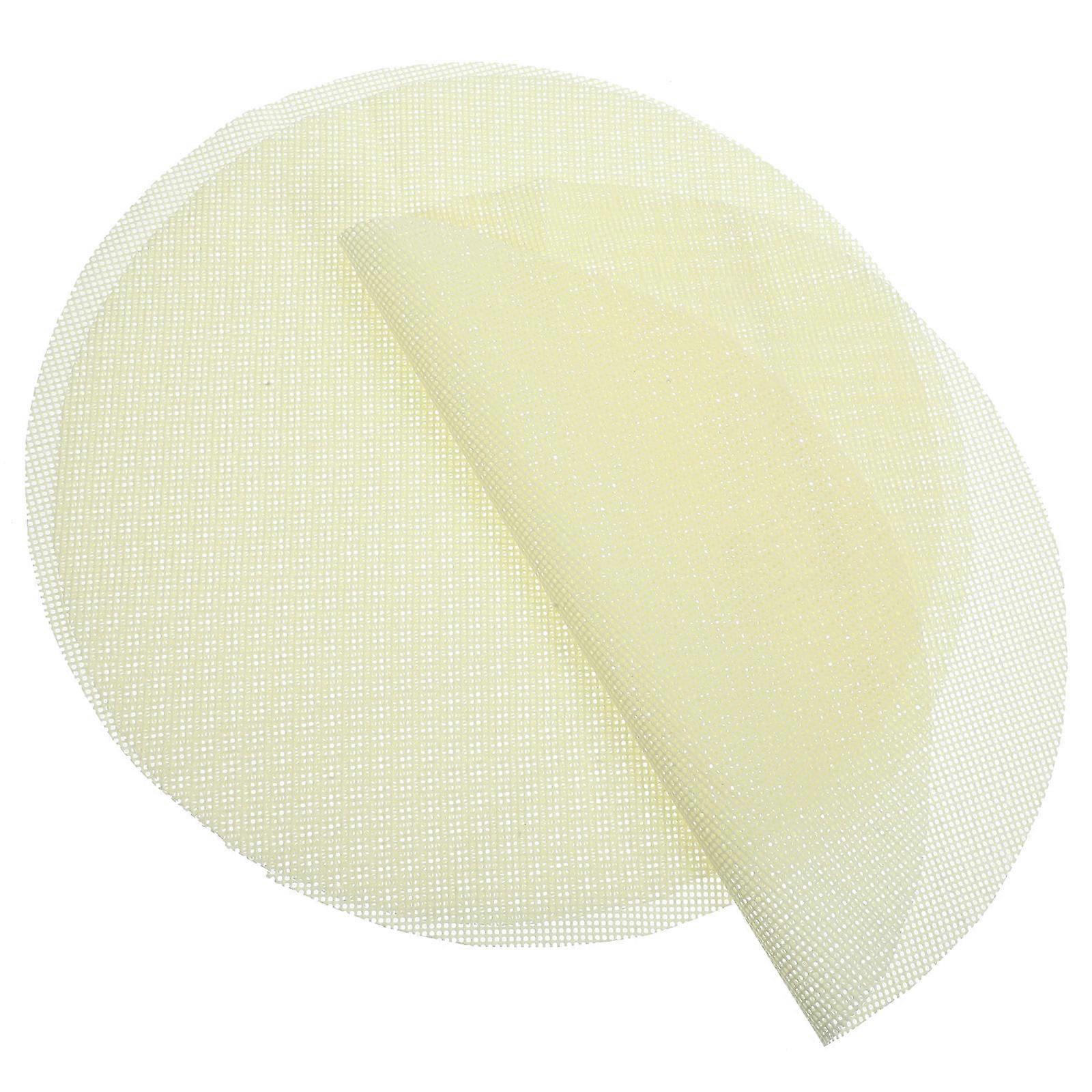 Steamer Sheets for Dumplings Non-Stick Steamer Pad For Steaming Food Round Shape Light Yellow 32.00X32.00X0.10CM Even Heating 3Set