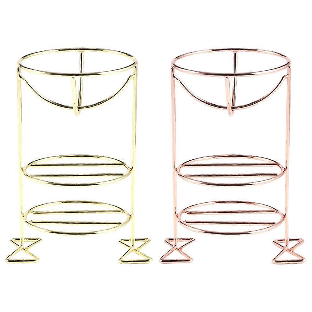 Face Sponge Holder Metal Makeup Sponge Drying Stand Powder Puff Display Rack 2Pcs