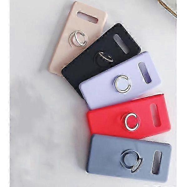 Cover for Certain Brand Phone - Silicone Microfiber with Ring Holder