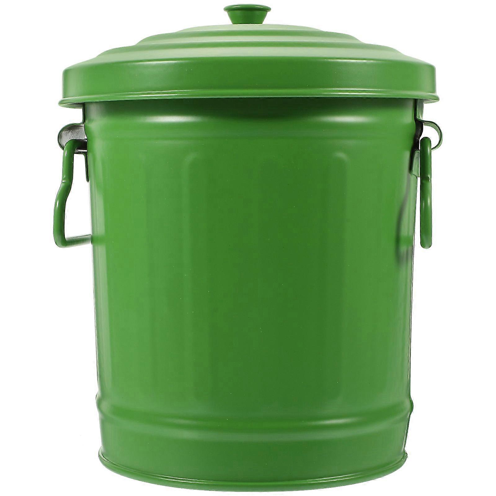 Multi-function Desk Trash Can Trash Iron Garbage Container Pencil Stationery Organizer