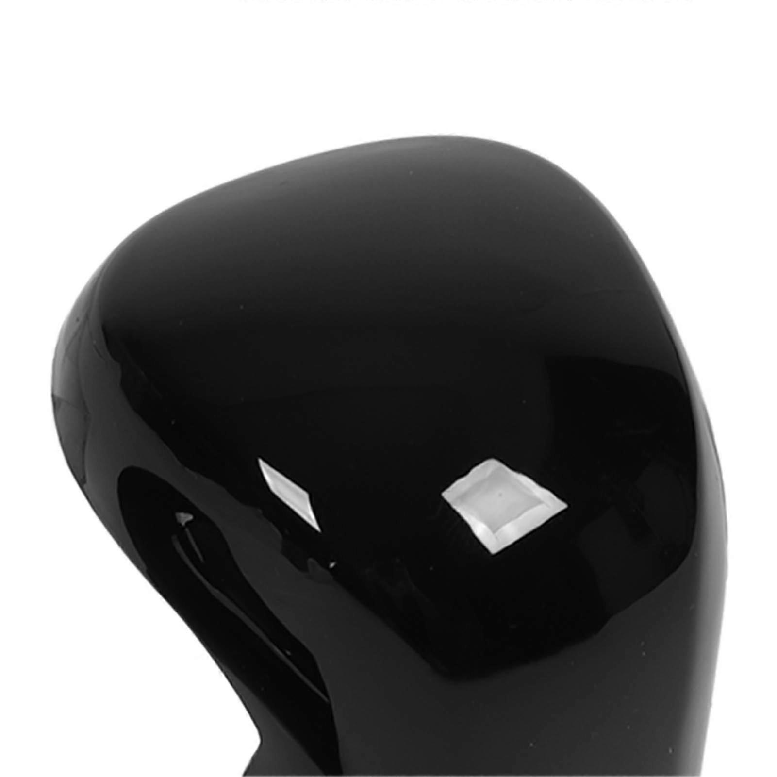 Carbon Fiber Gear Shift Knob Cover Bright Black Interior Gear Shift Lever Knob Trim Replacement for Cayenne 958 2011‑17