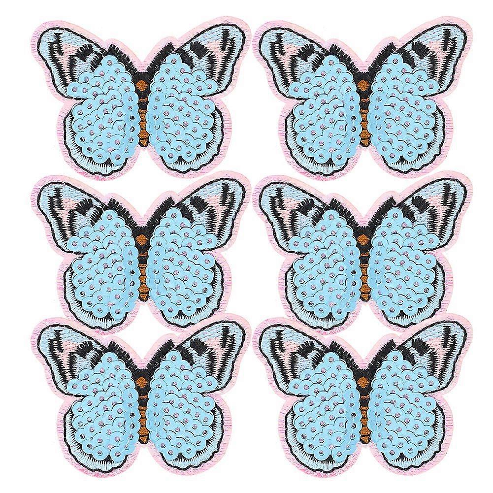 2025 Latest Model 6pcs Sequins Butterfly Honeybee Clothes Patch Iron On