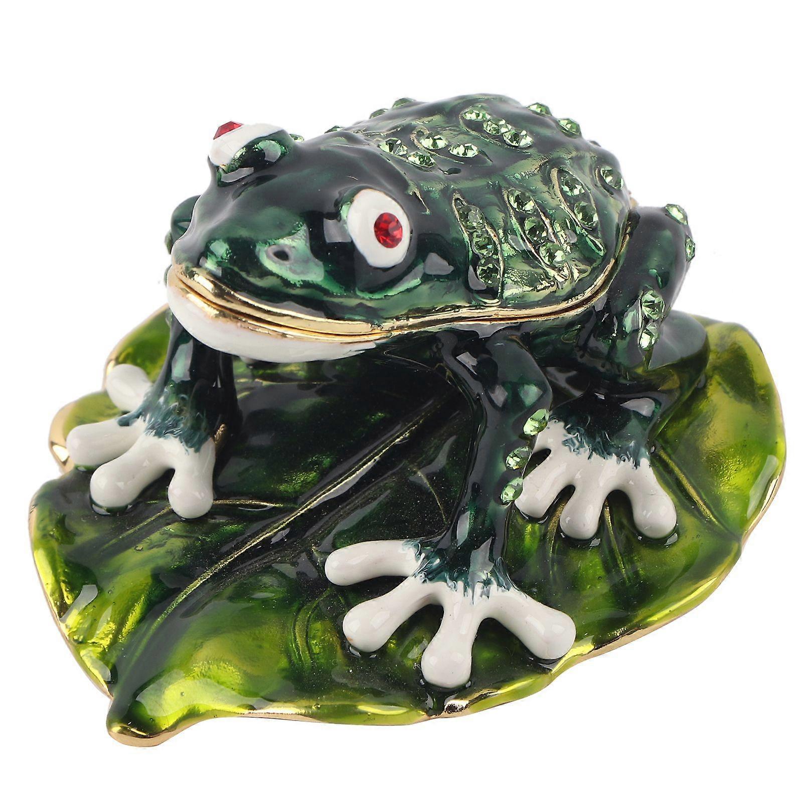 2025 Latest Model  Metal Ornament Frog Shape Drip Processing AB Color Diamond