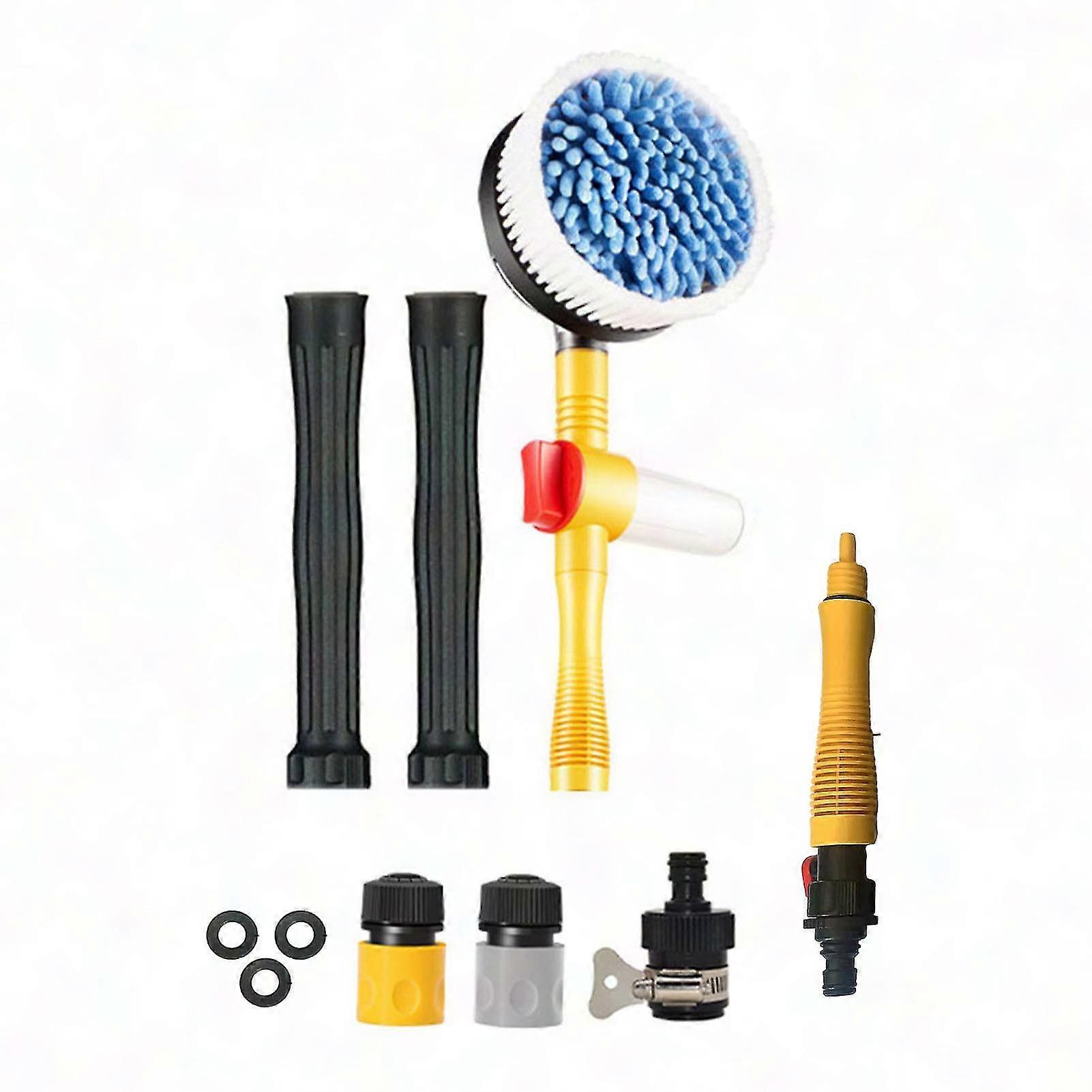 360-Degree Rotating Car Cleaning Brush with Extendable Handle and Automatic Foam Function for Easy Vehicle Washing Kit