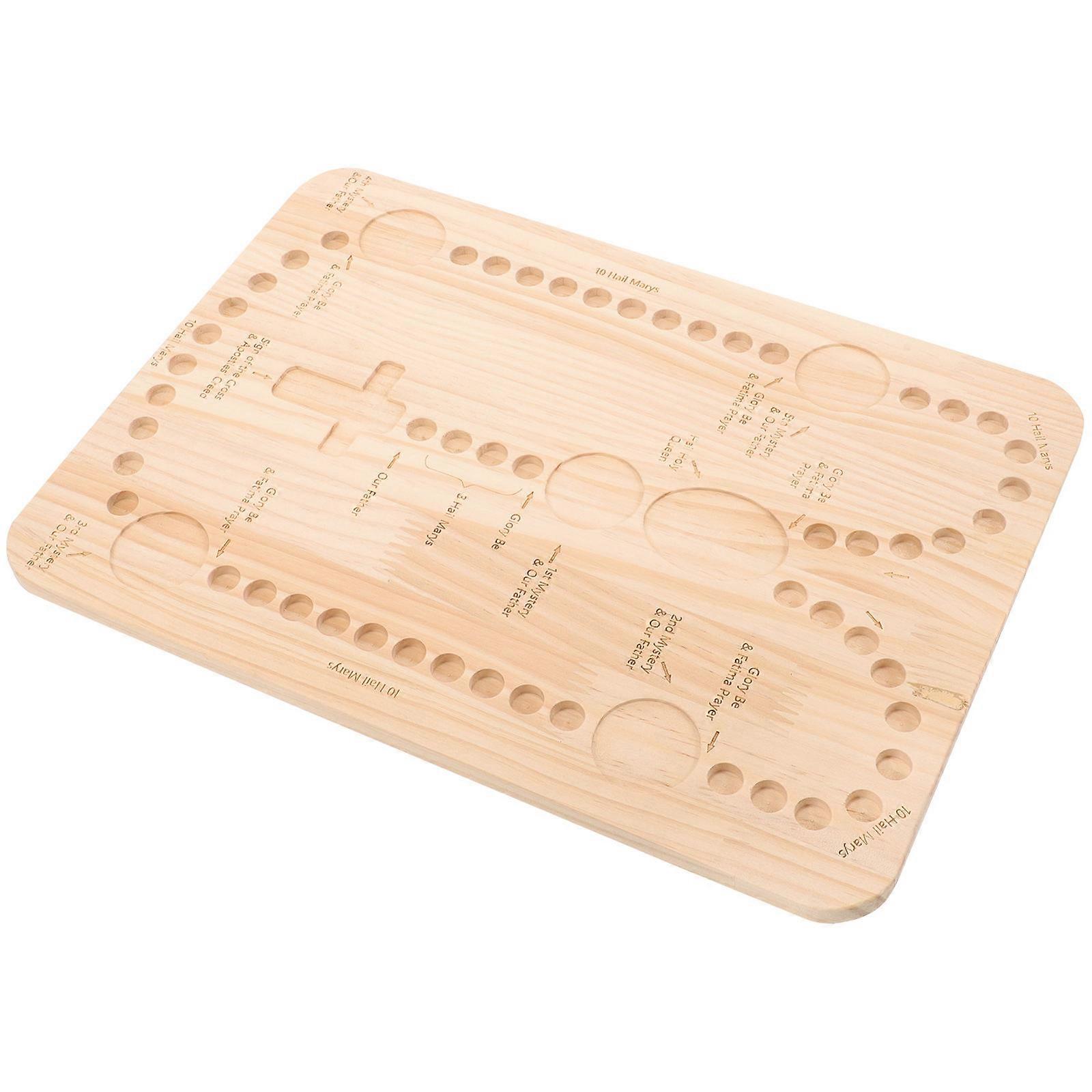 Bead Bracelet Board Wooden Bead Board For Jewelry Making Light Yellow 35.00X25.00X1.00CM Diy Craft Activities 1Pack