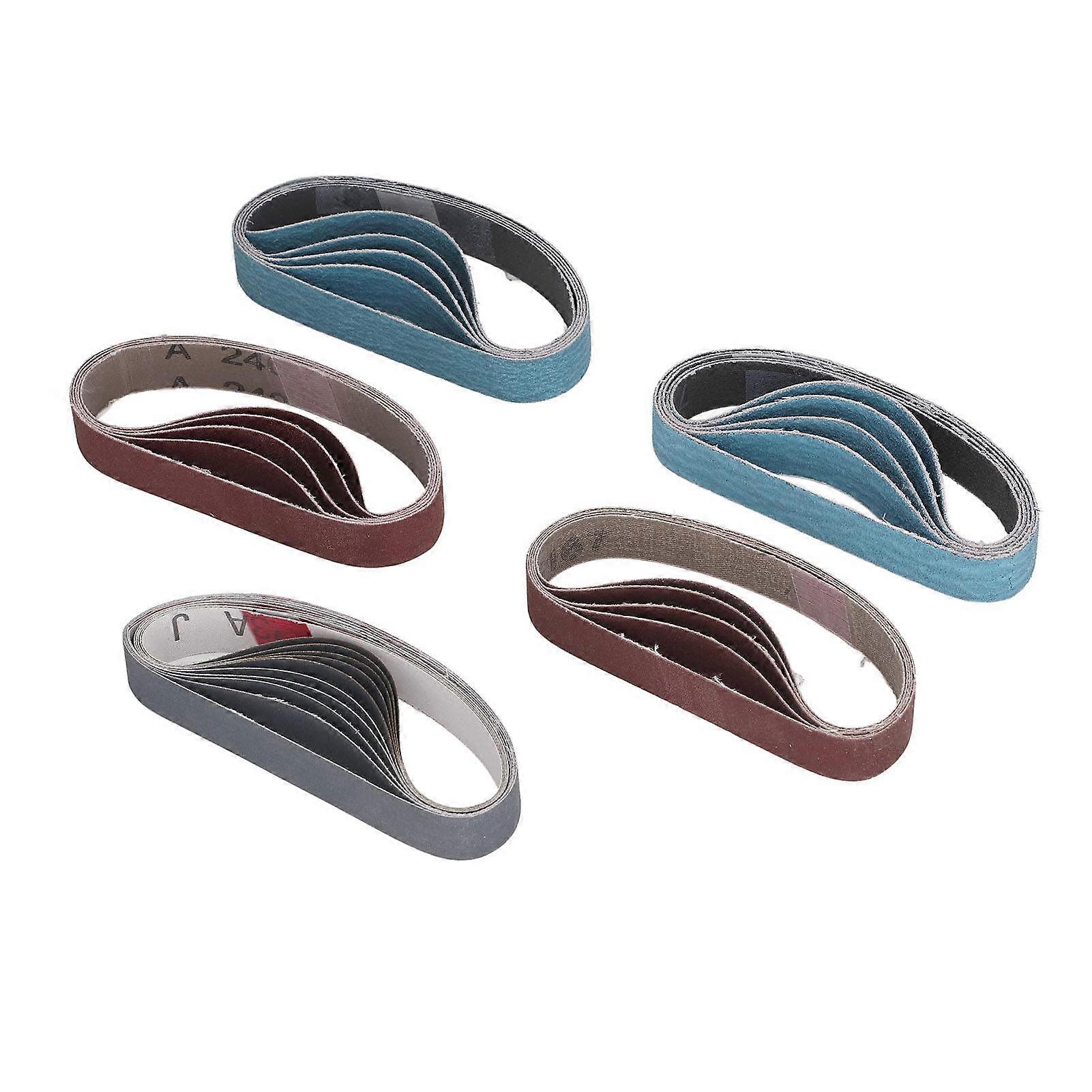 30 قطعة أحزمة صنفرة سكين تشكيلة مبراة حزام ورق الصنفرة مجموعة 80 120 240 400 800 1000 حصى 1/2 بوصة 12 بوصة 