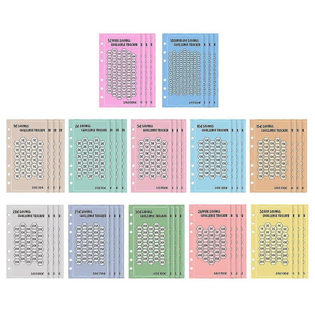 48 Pack Euro Savings Envelopes for Budgeting Cash Management Paper Material for Daily and Weekly Money Saving Challenges