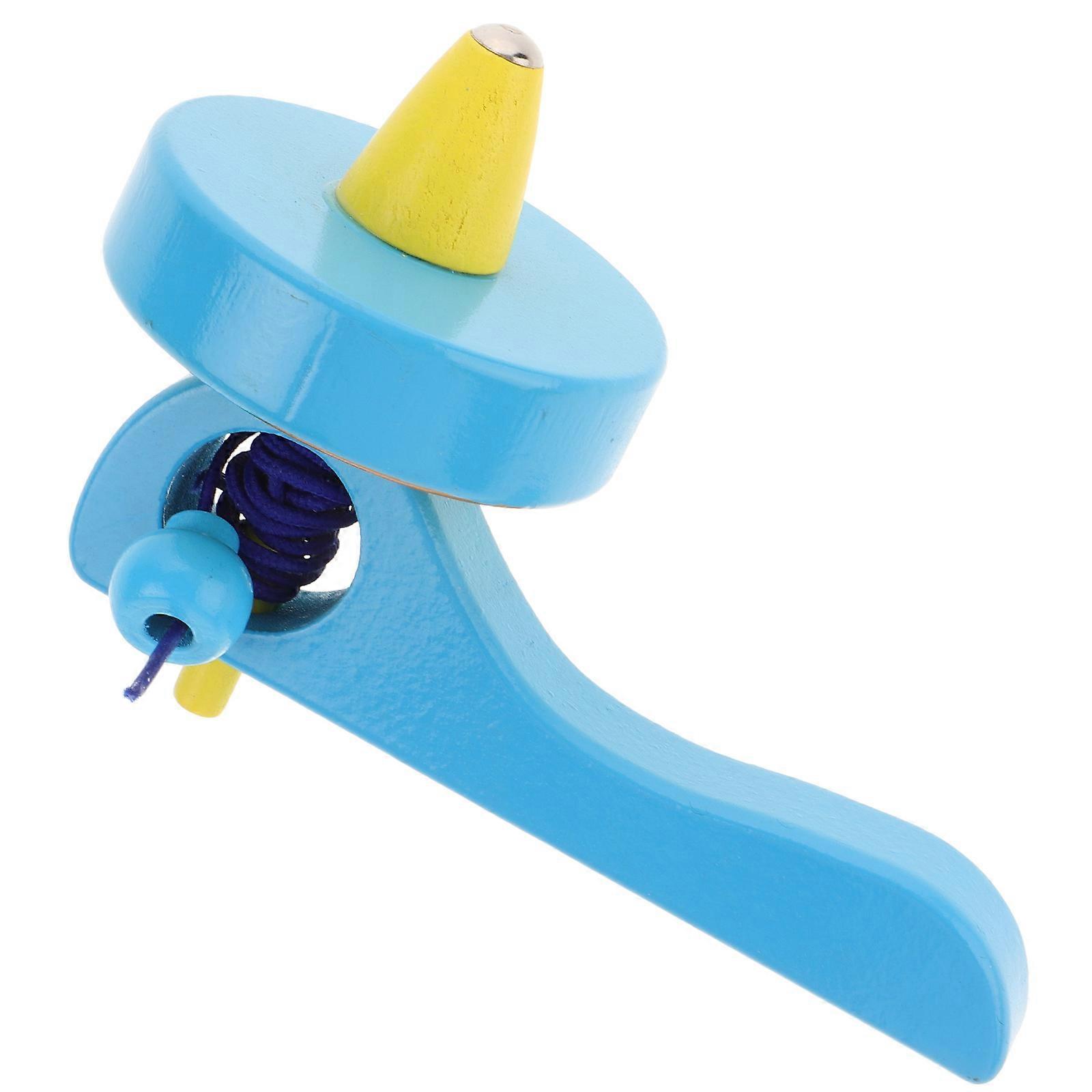 Gyroscope Toy with Pull String Wire Wooden Top for Children Birthday Party Round Shape 3Pcs
