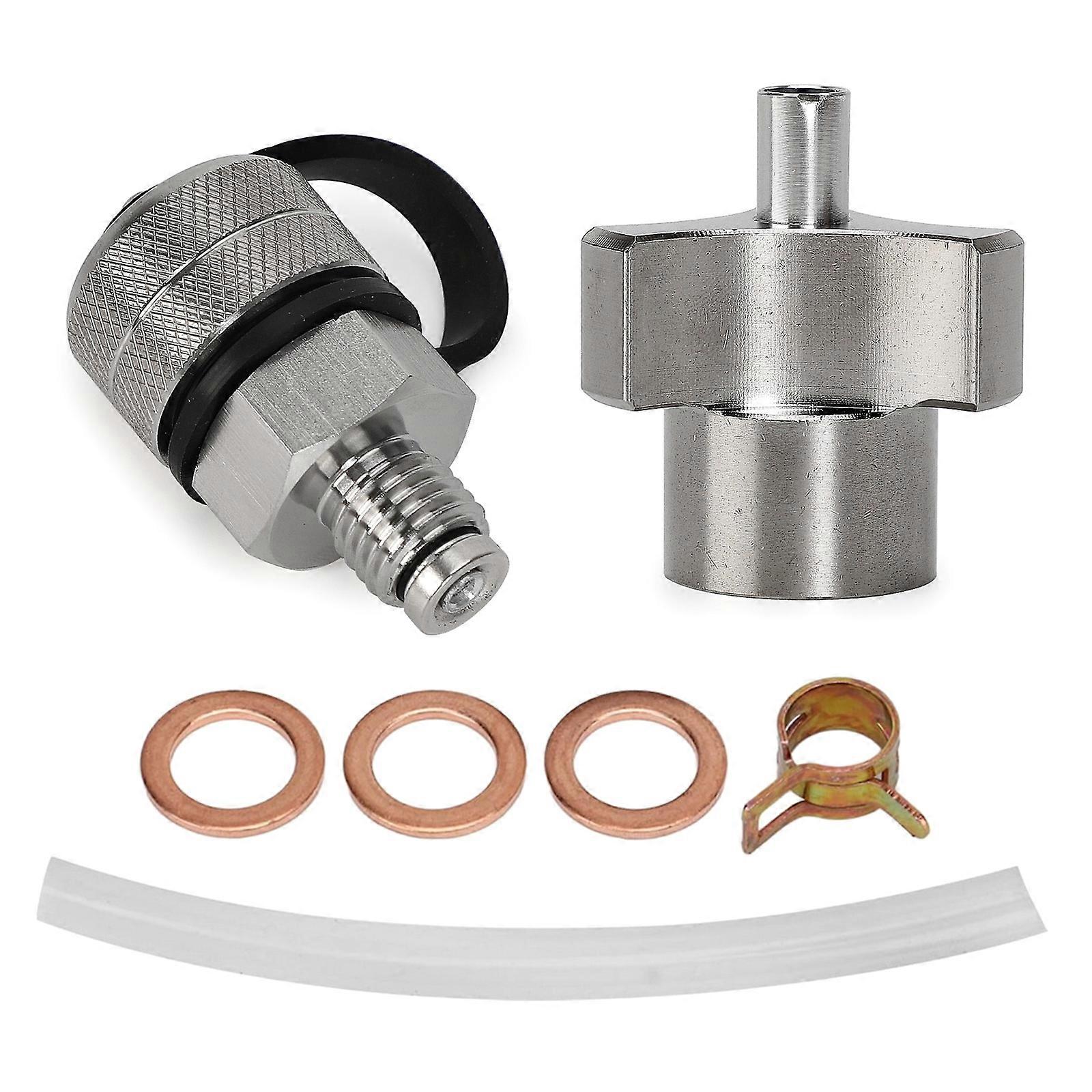 Válvulas de drenagem de óleo de torção rápida de metal M14 com sistema de combustível de automóvel de fixação de mangueira de drenagem inoxidável M14x1.5
