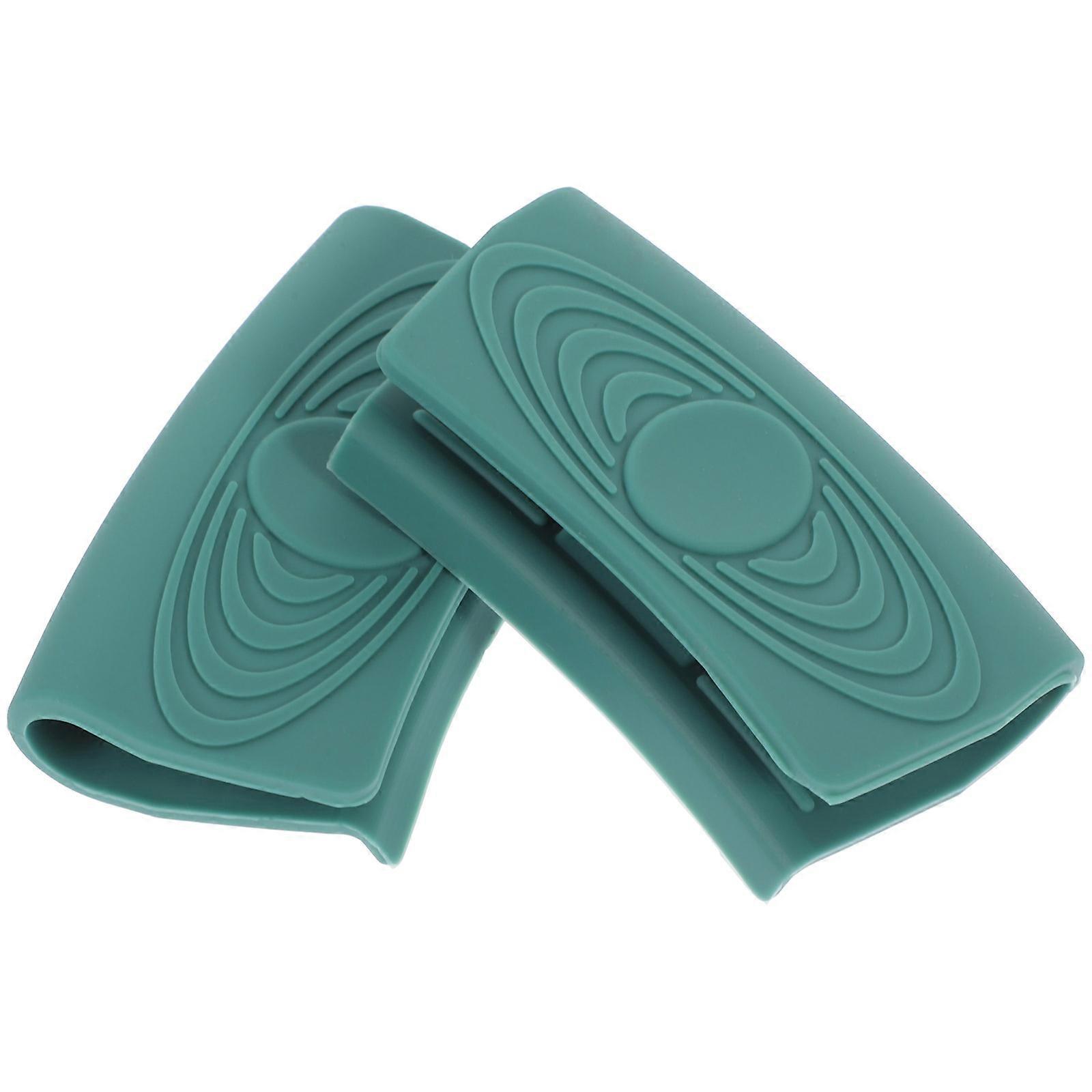 Silicone Pot Handle Covers Heat Resistant, Non Slip Grips for Woks, Frying Pans, and Cast Cookware Flexible Kitchen Accessories Set of 2