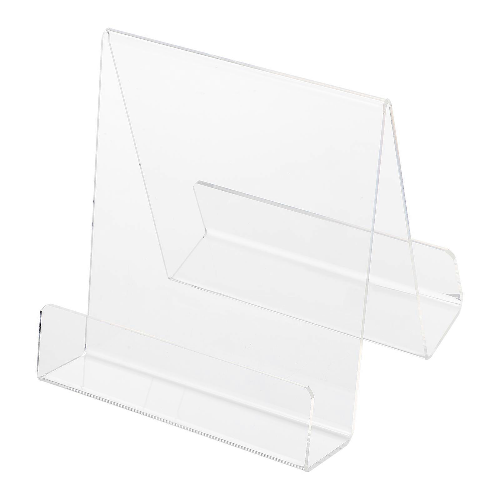 Clear Book End Acrylic Bookshelf Holder Storage Solution 16x15cm For Home Decor Simple Appearance 1Pack