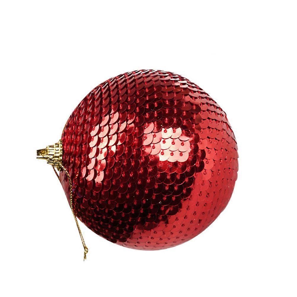 Festive Ornament Ball Red Christmas Ball For Indoor Outdoor Decor Party Supplies Foam 8 X 8 X 8 Cm 1Pack