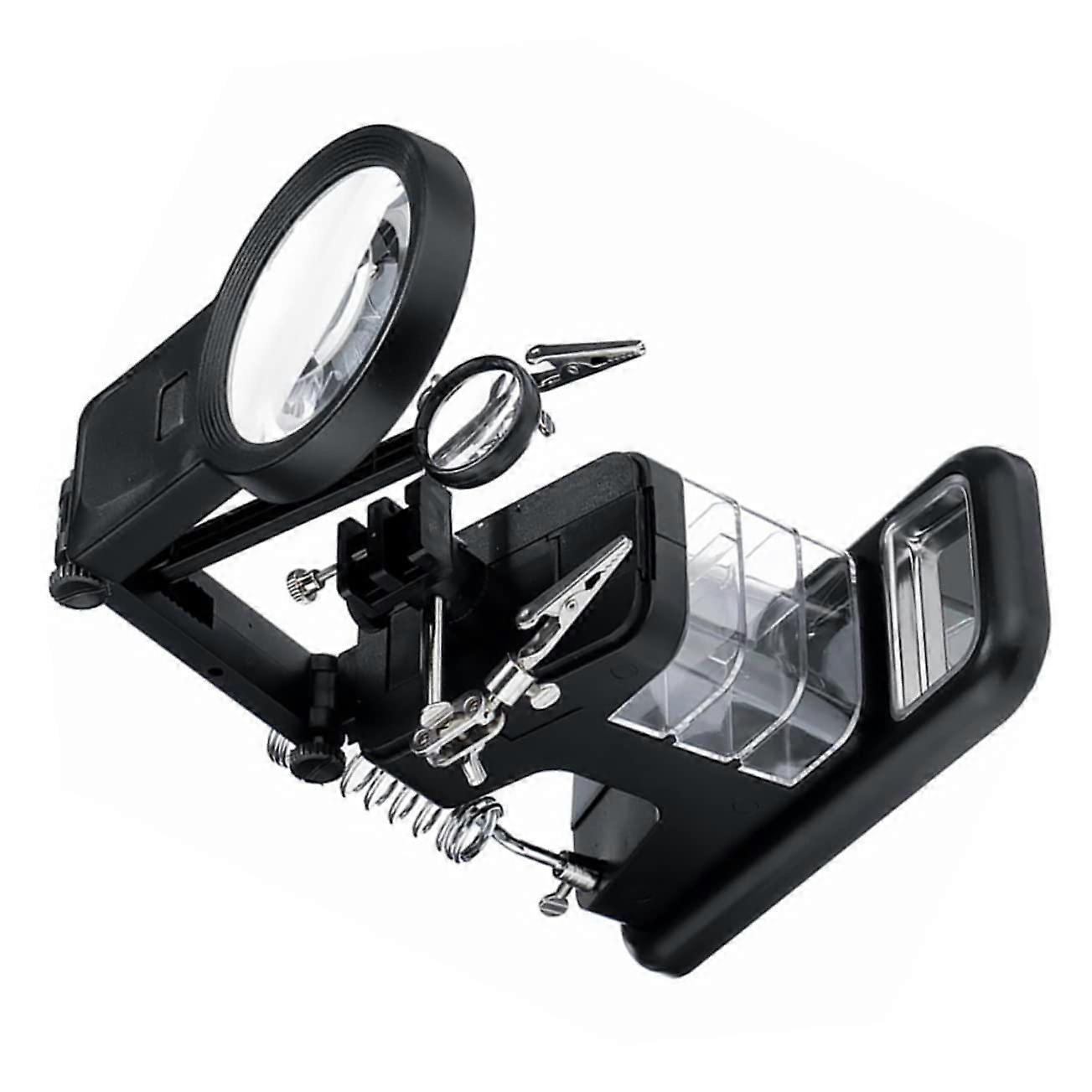 LED Magnifying Glass Soldering Station Model Building Magnifier