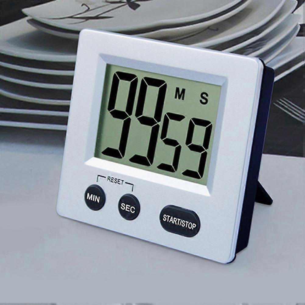Cooking Timer Magnetic Rectangular Sky-Blue 8.5*7.7 Cm Countdown Alarm Foldable Kickstand Large Sound 1Pack