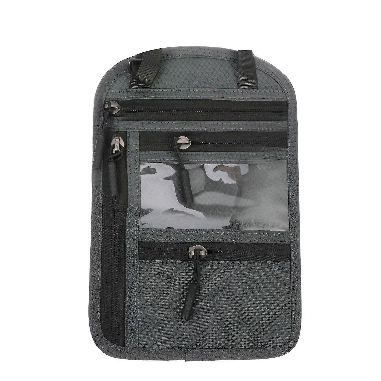 RFID Proof Document Bag for Travel – Passport, Phone & Credit Card Organizer – Compact Messenger Style for Men