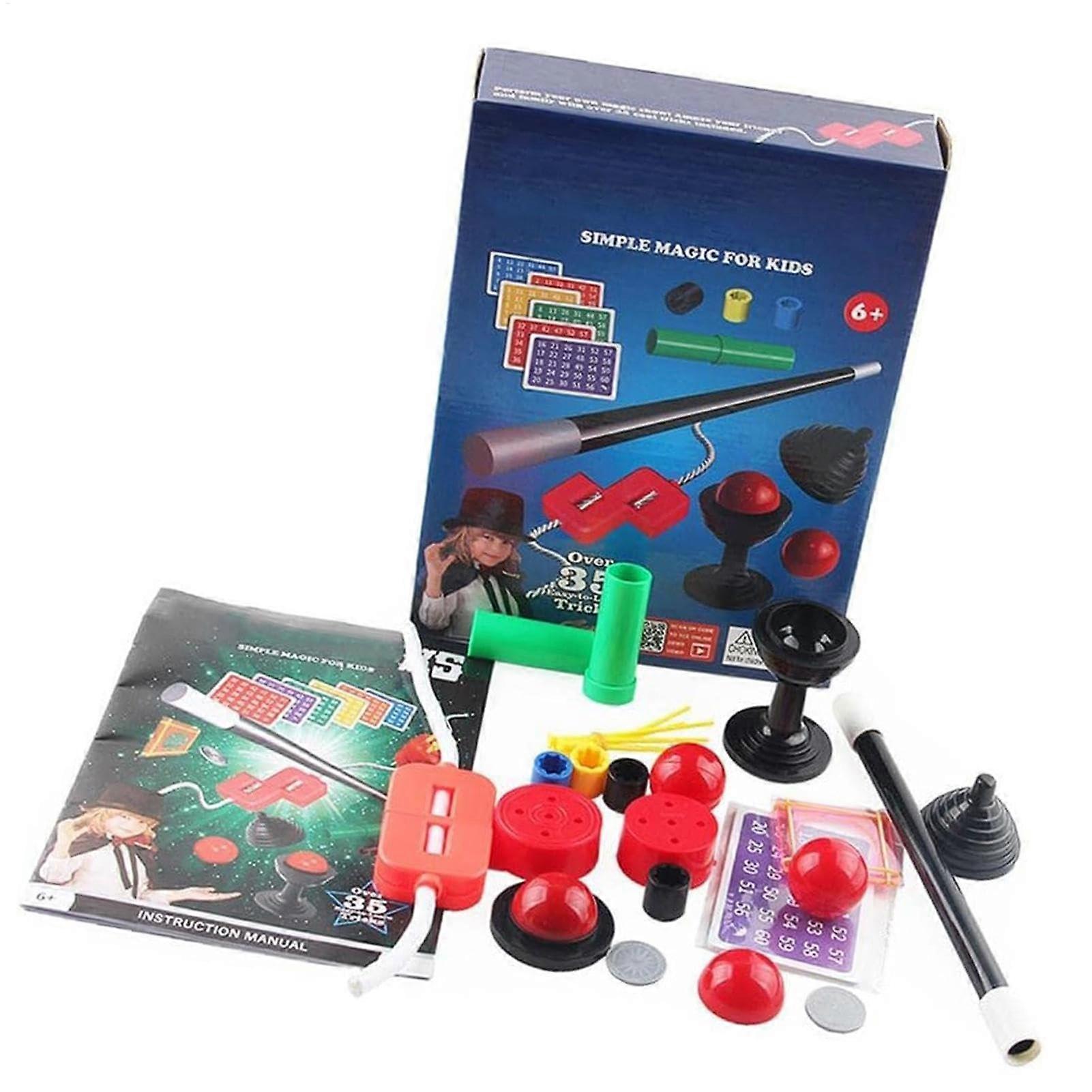 Magic Trick Set For Beginners, Portable Magic Kit With Tricks, Props, Wand, Party And Birthday Easy Performance
