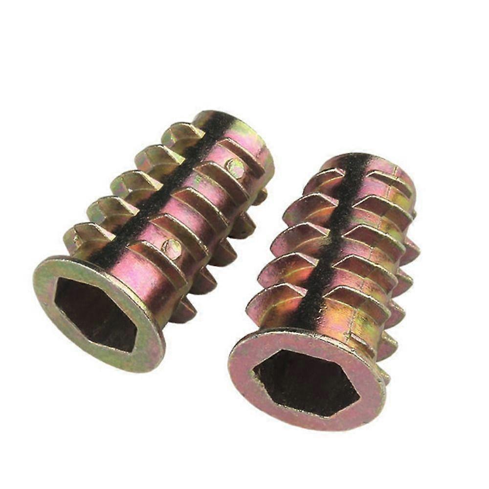 M4 M5 M6 M8 M10 Inner Thread Zinc Alloy Furniture Nut Hex Nut Wood Insert Hexagonal Trapezoid Nuts