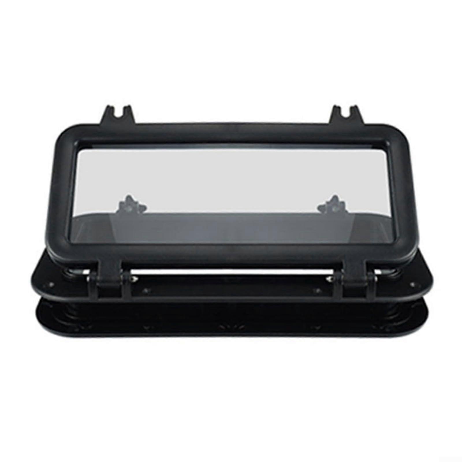 Modern Rectangular Camper Window Frame with Acrylic Glass and Aluminium Sun Shade for Motorhomes, Caravans, and Trailers
