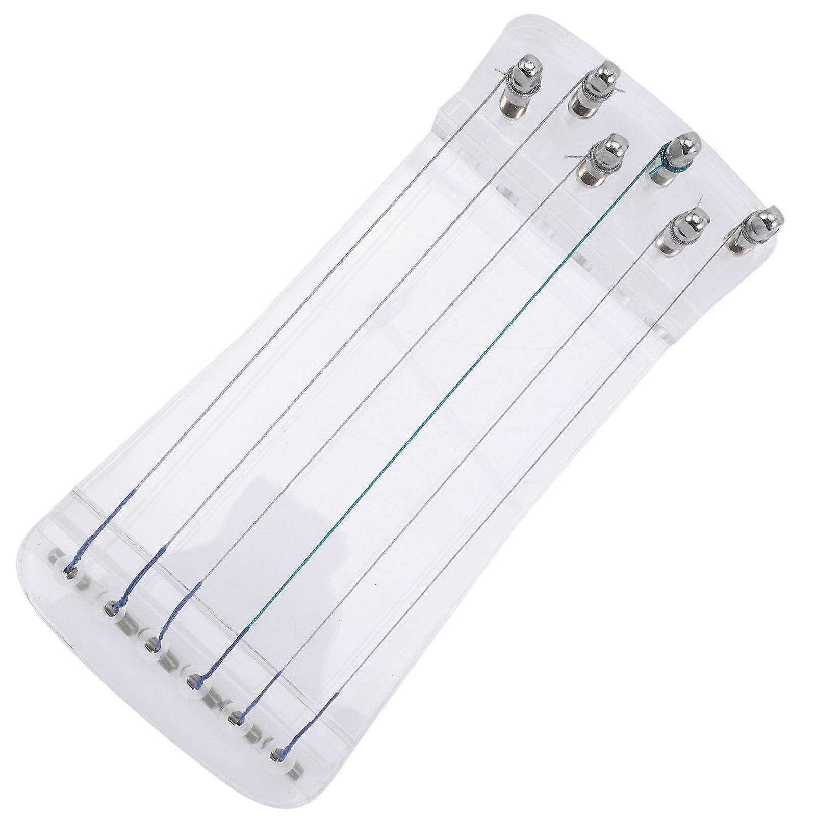 Guzheng Practice Trainer Mini Guzheng For Beginners And Musicians 21x9.5cm Lightweight Transparent Acrylic 1Set