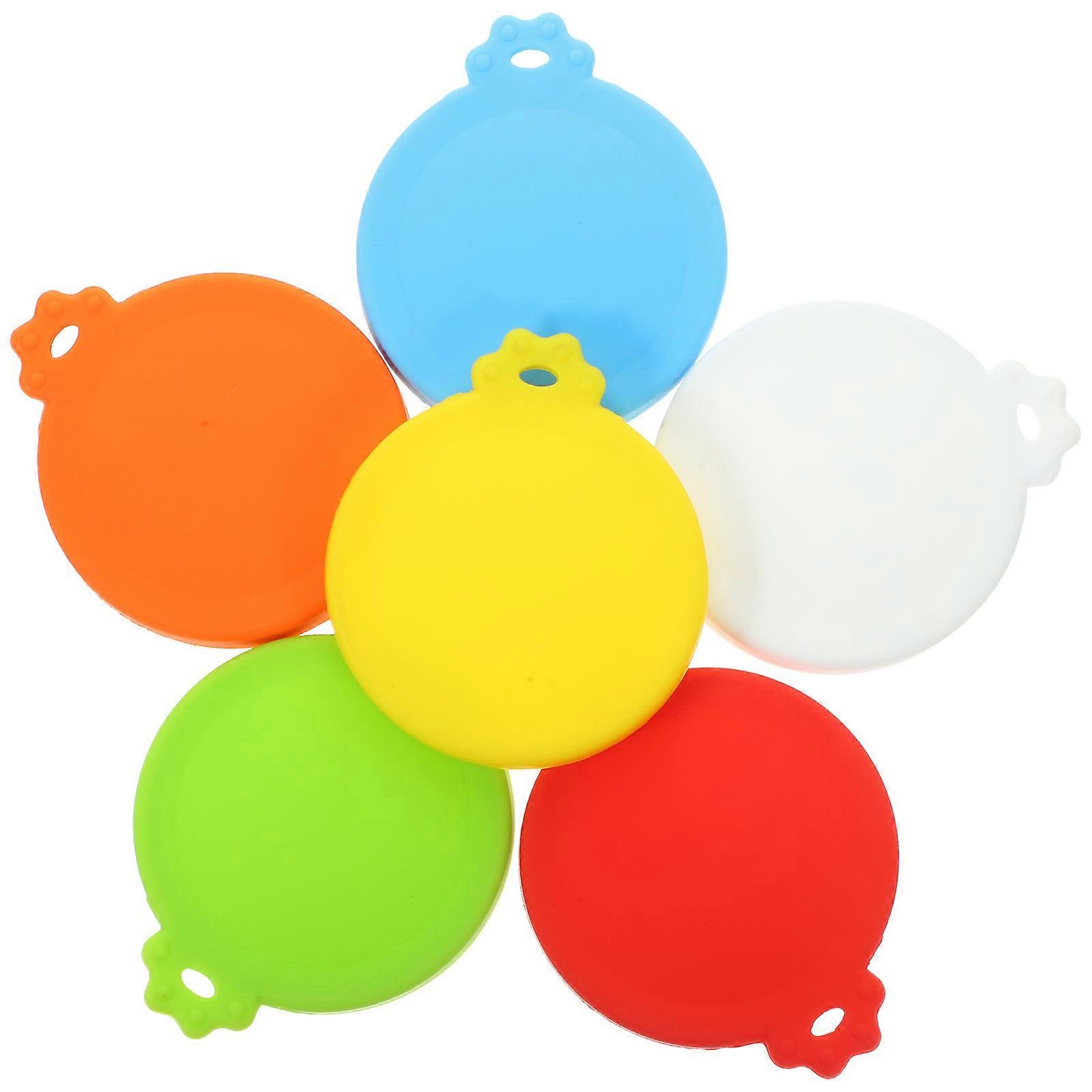 Assorted Color Silicone Beer Can Covers Set of 6 Leakproof Beverage Can Lids for Home Use