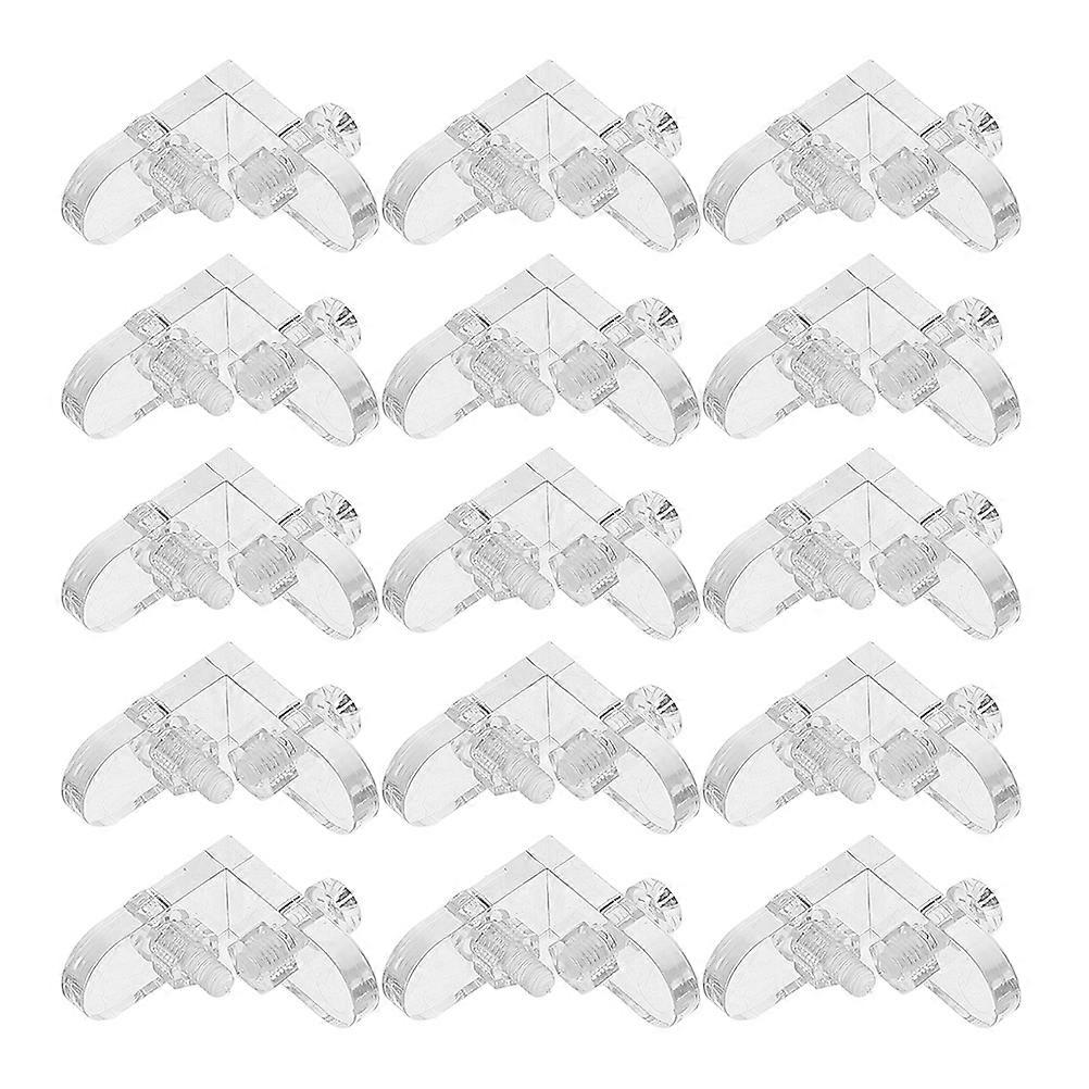 40Pcs Acrylic Corner Brackets with Screws Clear Right Angle Support Brackets for Furniture Decorative Joint Brace