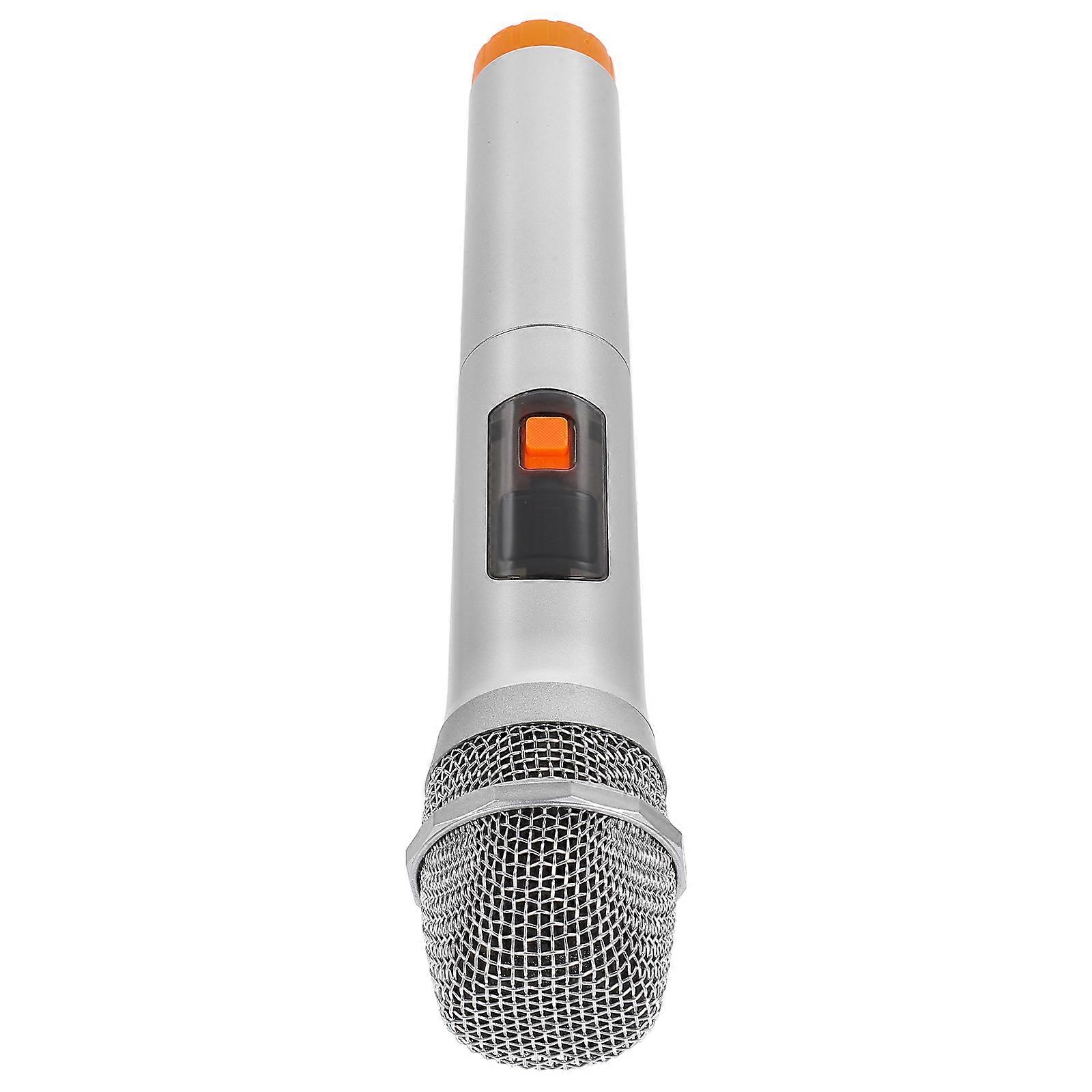 Simulation Microphone Toy Prop Mic Props Communication Skill Development Cylindrical Orange 1Pack