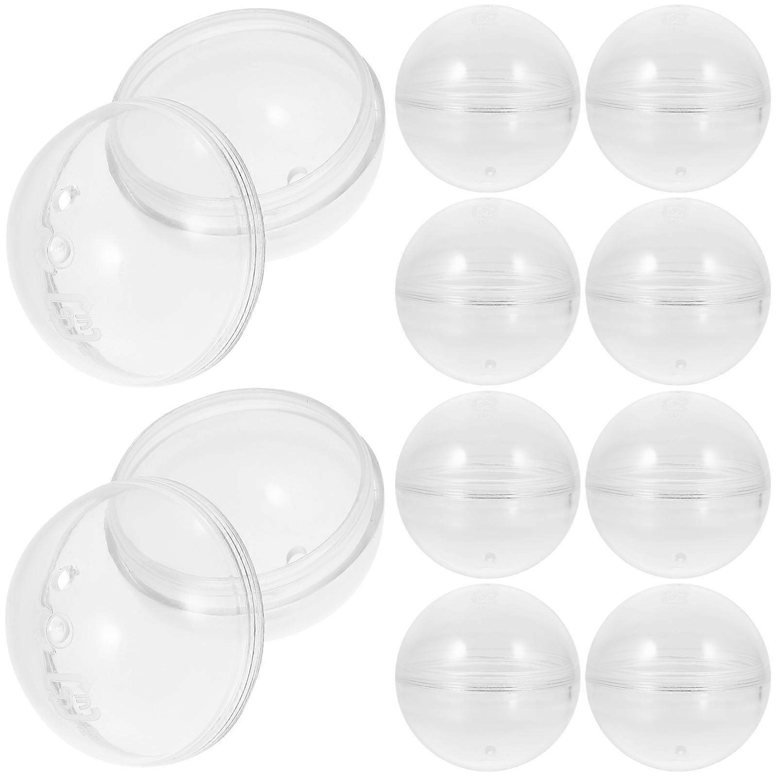 10pcs Empty Round Capsules Refillable Storage Capsules for Vending Machines and Props