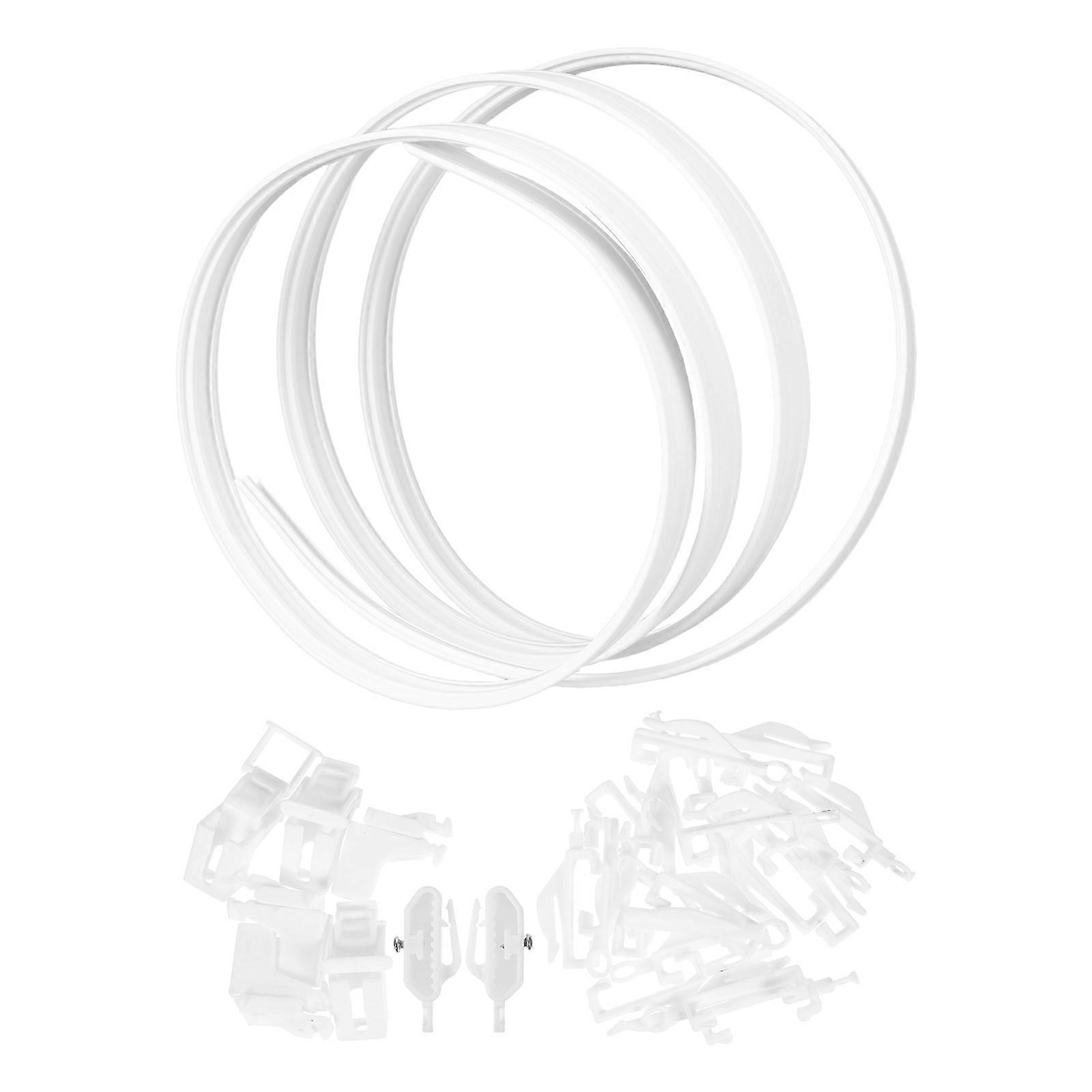 Flexible Bending Ceiling Curtain Track System For Privacy Partition And Room Divider White 1Set