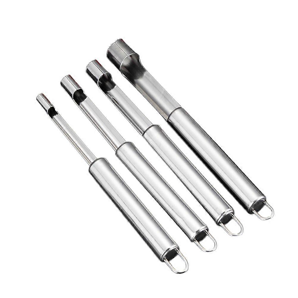 4 Pcs Stainless Steel Fruit Corer Premium Apple Pear Gadget Includes Easy To Tool For Fruits Veggies